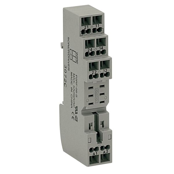 Socket, DIN rail/surface mounting, 8-pin, screwless terminals image 2