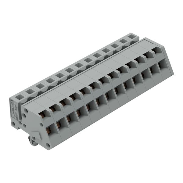 1-conductor female connector, angled CAGE CLAMP® 2.5 mm² gray image 1