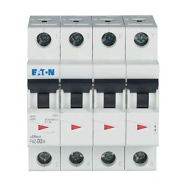 Miniature circuit breaker (MCB), 2 A, 4p, characteristic: D image 5