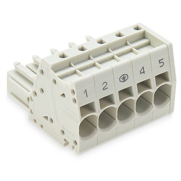 1-conductor female connector Push-in CAGE CLAMP® 10 mm² light gray image 5