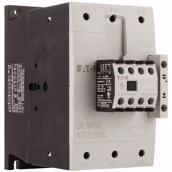 Contactor, 380 V 400 V 75 kW, 2 N/O, 2 NC, RDC 24: 24 - 27 V DC, DC operation, Screw terminals image 4