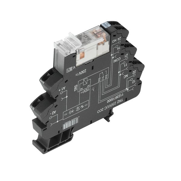 Relay module, 60 V UC ±10 %, Green LED, Rectifier, 2 CO contact (AgNi  image 1