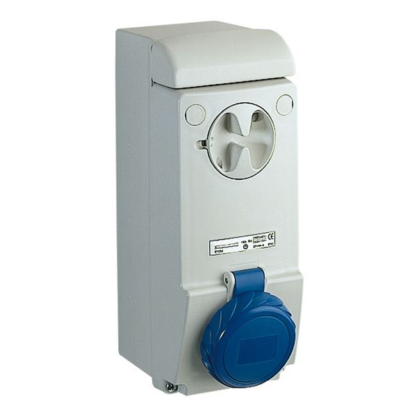 Unika interlocked socket - 16 A - 3P + E - 200...250 V AC - IP65 - wall image 1