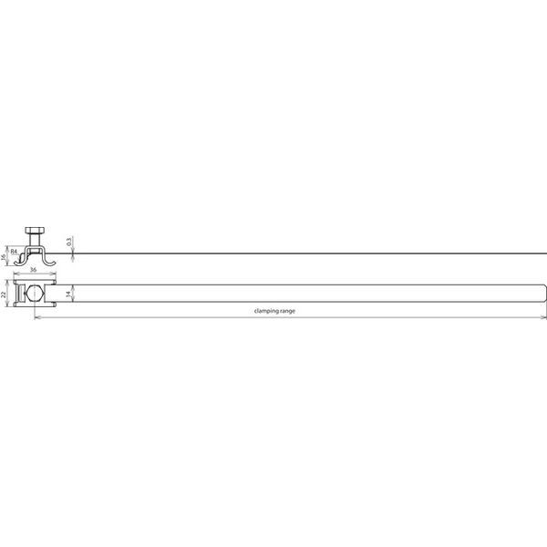 Conductor holder f. Rd 6-8mm StSt f. downpipes D 50-150mm image 2