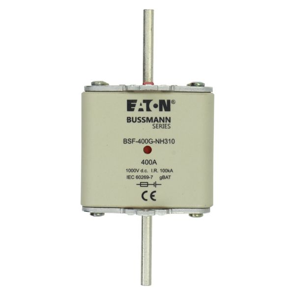 Fuse-link, high speed, 400 A, DC 1000 V, NH3, 71 x 76 x 150 mm, gBat, IEC, blade connection image 17