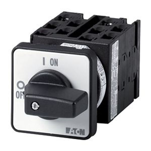 Reversing multi-speed switches, T0, 20 A, flush mounting, 5 contact unit(s), Contacts: 10, 60 °, maintained, With 0 (Off) position, 2-1-0-1-2, Design image 4