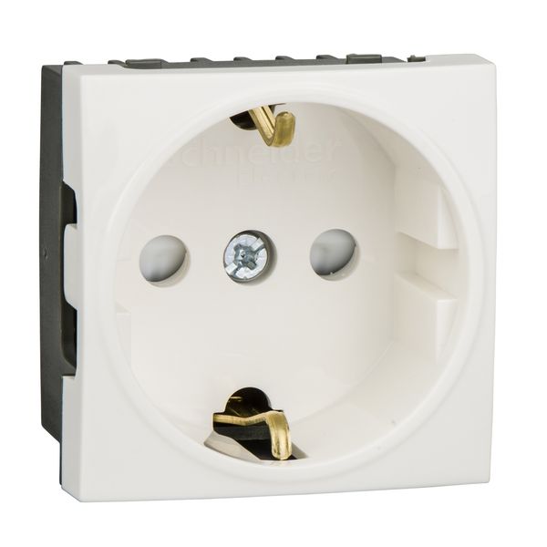 Ultra - socket outlet - single - side earth - white image 2