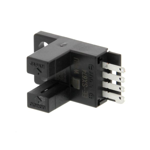 Photo micro sensor, slot type, T-shaped, L-ON/D-ON selectable, NPN, co image 1