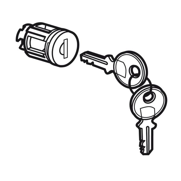 Key barrel type 405 - for XL³ metal or transparent door - supplied with 2 keys image 2