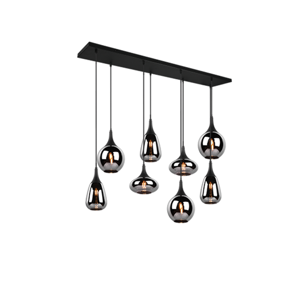 Lumina pendant 8-pc E14 matt black image 1