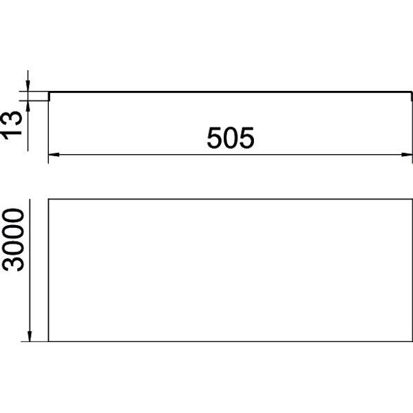 DRLU 500 FS Unperforated cover for cable tray and ladder 500x3000 image 2