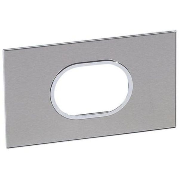 Arteor™ - Plate - British std - round - 3 modules - stainless style image 1