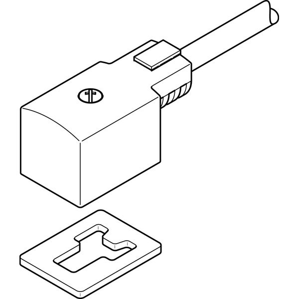 KMV-1-24-10-LED Plug socket with cable image 1