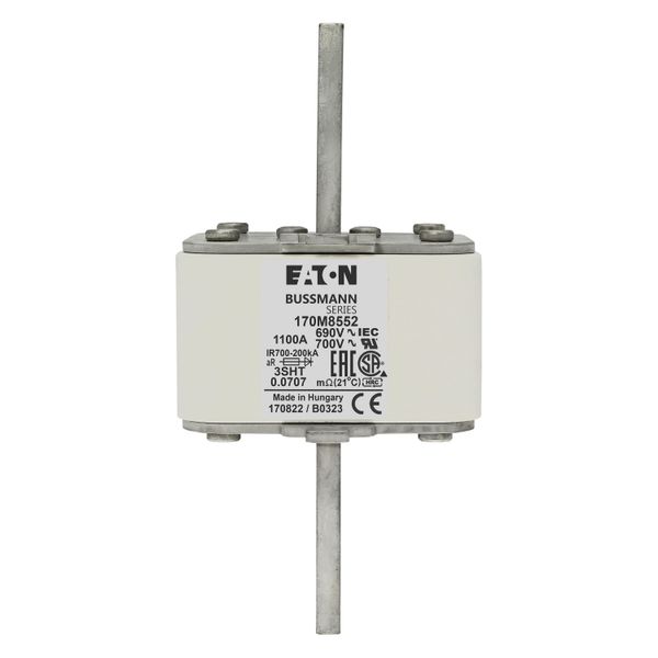 Fuse-link, high speed, 1100 A, AC 690 V, size 3, 76 x 76 x 150 mm, aR, IEC, single indicator image 17