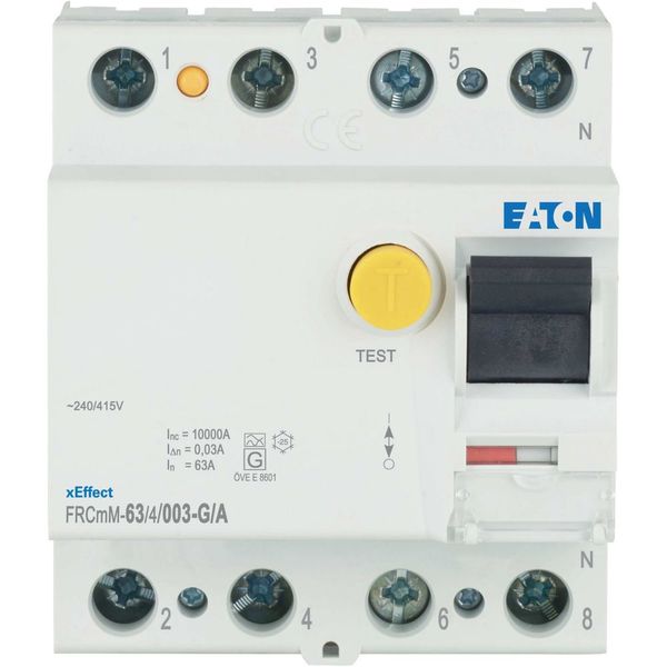 Residual current circuit breaker (RCCB), 63A, 4p, 30mA, type G/A image 7