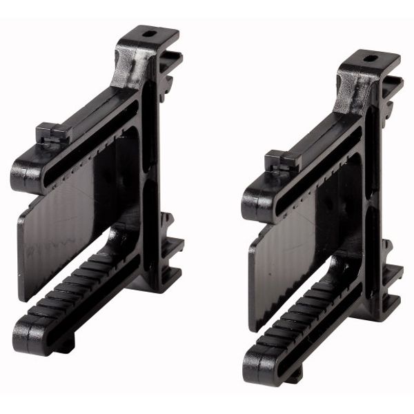 Top-hat rail adapter for hinged inspection window for the control relay's flush-mounting plates image 1