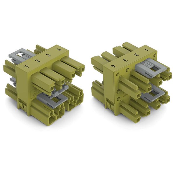 3-way distribution connector 4-pole Cod. B light green image 2