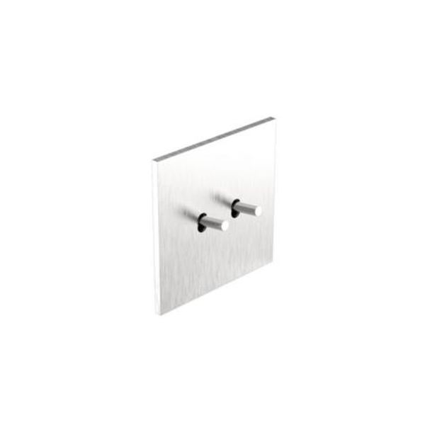 Art d'Arnould - 2 gang single pole switch Epure toggle type 20AX-250V - Brushed Steel image 1