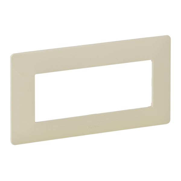 Plate Valena Life - 5 module open plate - ivory image 1