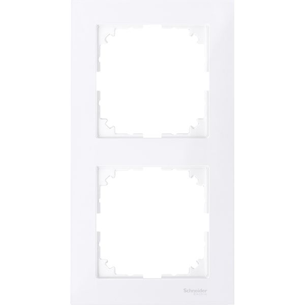 M-Pure frame, 2-gang, active white image 2
