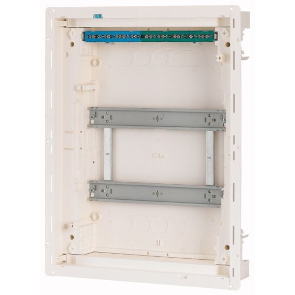 Hollow wall compact distribution board, 2-rows, flush sheet steel door image 3