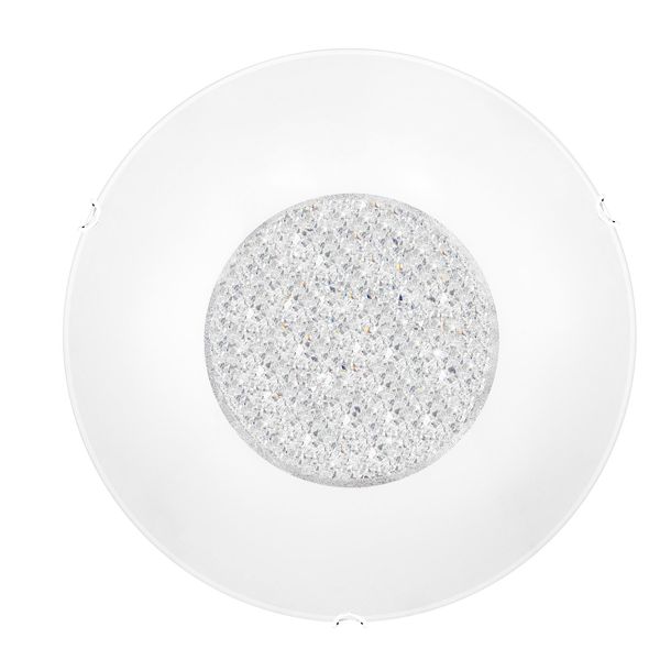 White Glass & Crystal White Metal LED E27 4x12 Watt 230 Volt IP20 Bulb Excluded D: 50 H: 12 cm image 1