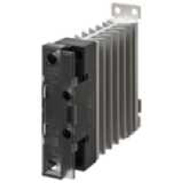 Solid-state relay, 1 phase, 27A, 100-480 VAC, with heat sink, DIN rail image 2