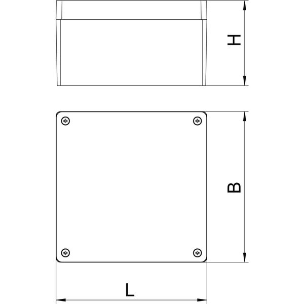 Mx 161609 CR3 Aluminium empty housing surface can be coated 160x160x90 image 2