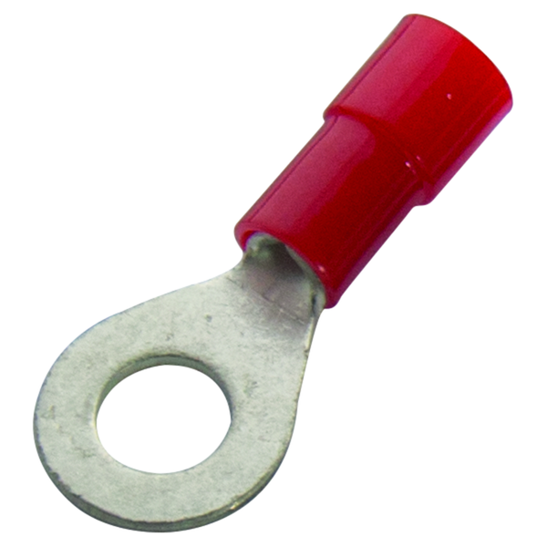 Cable lug ring 0.5-1.0 M5 red insulated PVC image 1