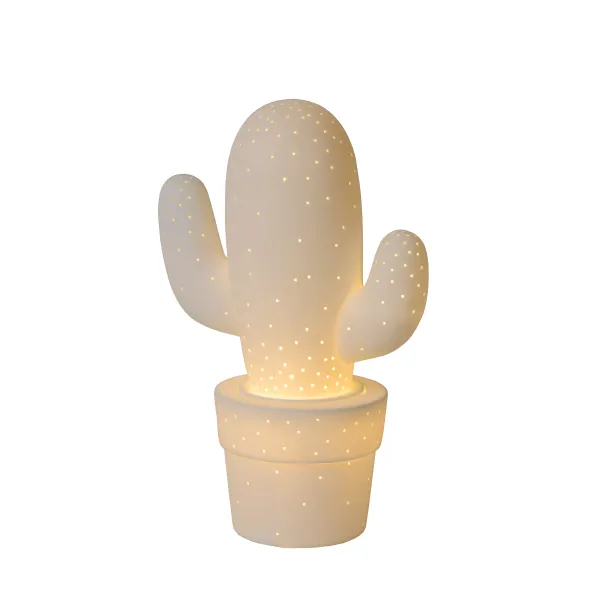 CACTUS Table Lamp Ceramic E14 H30.5 O20cm White image 1