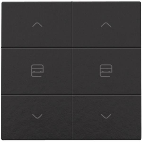 Double push button for Niko Home Control, piano black coated image 1