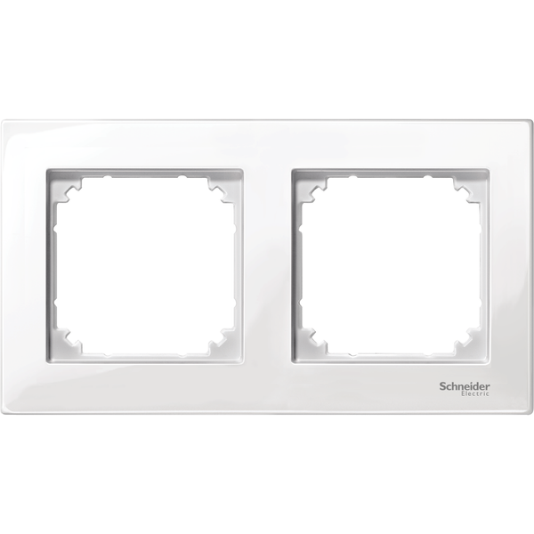 M-Plan frame, 2-gang, polar white, glossy image 3