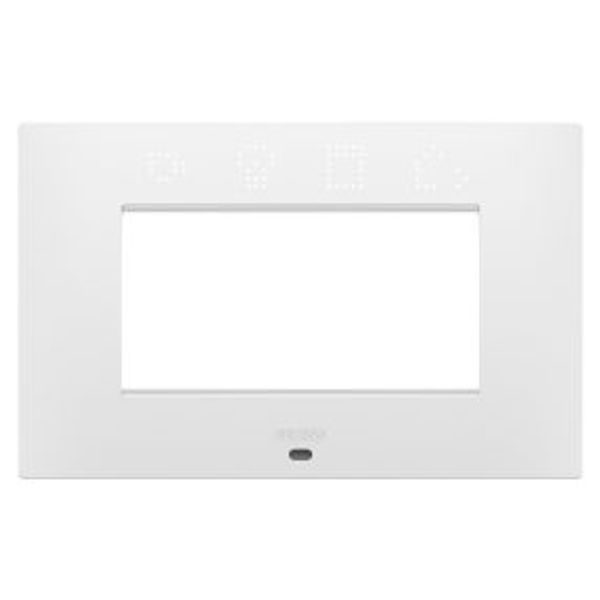 EGO SMART PLATE - IN PAINTED TECHNOPOLYMER - 4 MODULES - SATIN WHITE - CHORUSMART image 1