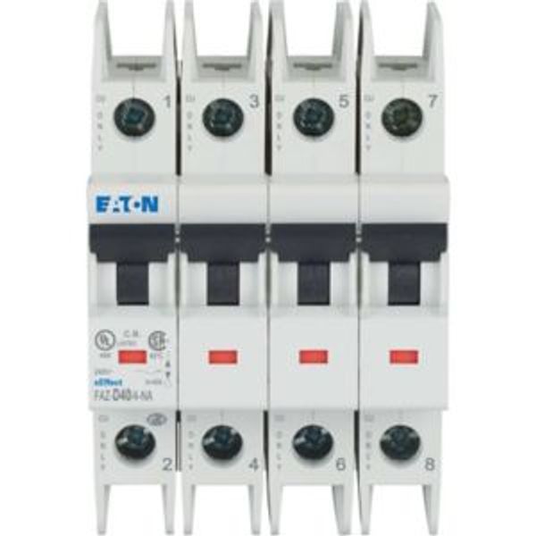 Miniature circuit breaker (MCB), 40 A, 4p, characteristic: D, NA image 4