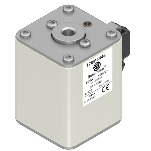 Fuse-link, high speed, 800 A, AC 1000 V, size 2, 61 x 77 x 81 mm, aR, IEC, UL, single indicator image 3