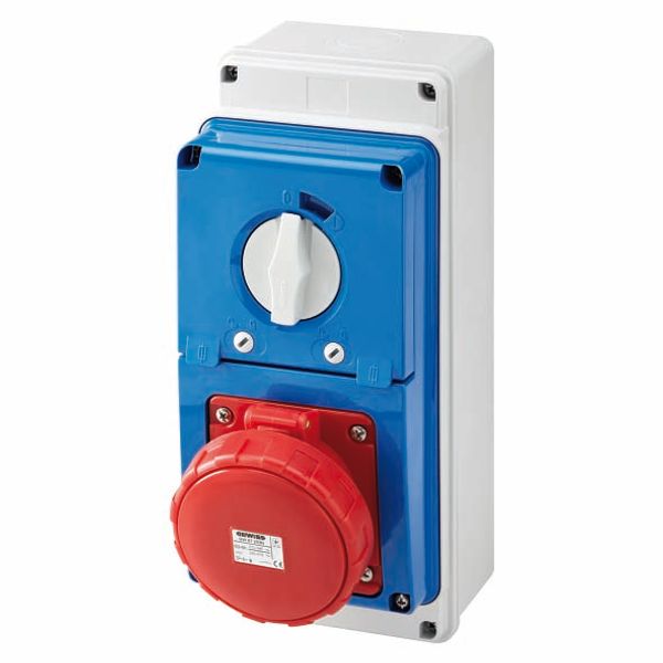 VERTICAL FIXED INTERLOCKED SOCKET OUTLET - WITH BOTTOM - WITH FUSE-HOLDER BASE - 2P+E 63A 380-415V - 50/60HZ 9H - IP67 image 2