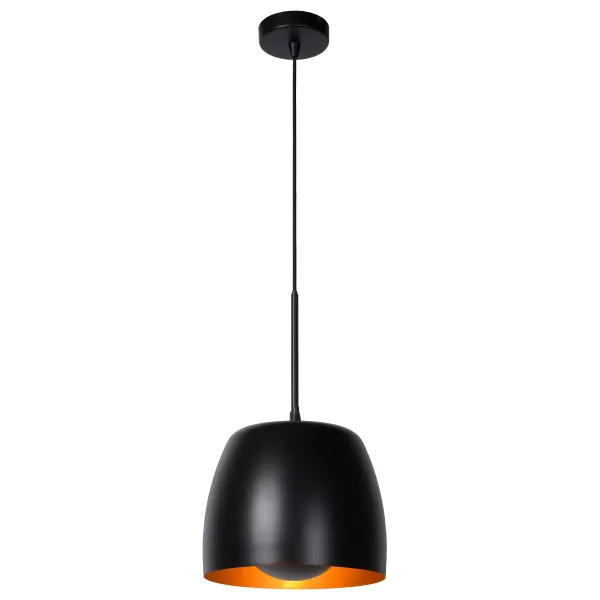 Lucide NOLAN - Pendant light - Ø 24 cm - 1xE27 - Black image 1