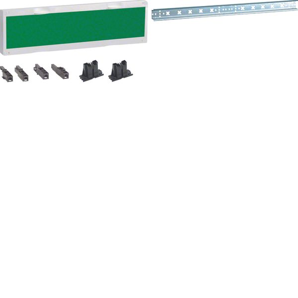 Assembly unit, universN,150x500mm,for DIN rail terminals, green image 1