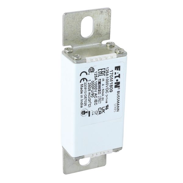 Fuse-link, high speed, 125 A, DC 1000 V, size 000, 24 x 36 x 115 mm, aR, IEC image 9