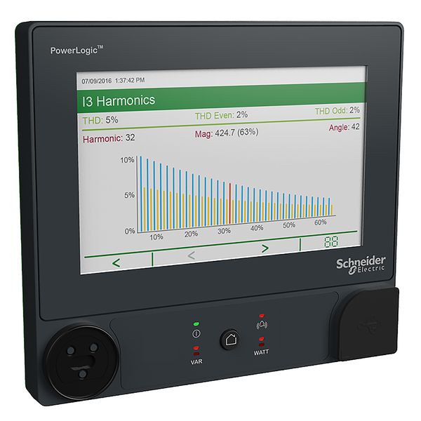 PowerLogic™ ION9000T meter, HSTC, DIN mount, 192 mm display, B2B adapter, HW kit image 1