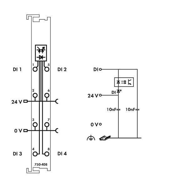 4-channel digital input 24 VDC 3 ms light gray image 4