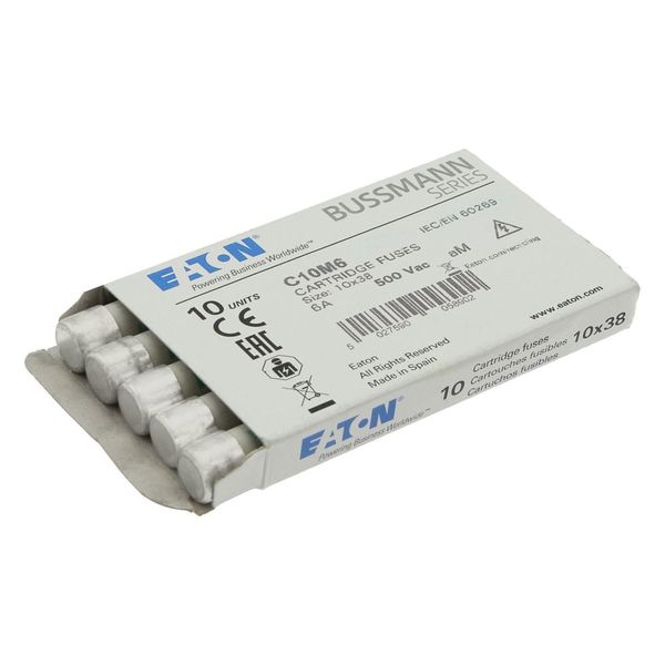 Fuse-link, LV, 6 A, AC 500 V, 10 x 38 mm, aM, IEC image 13