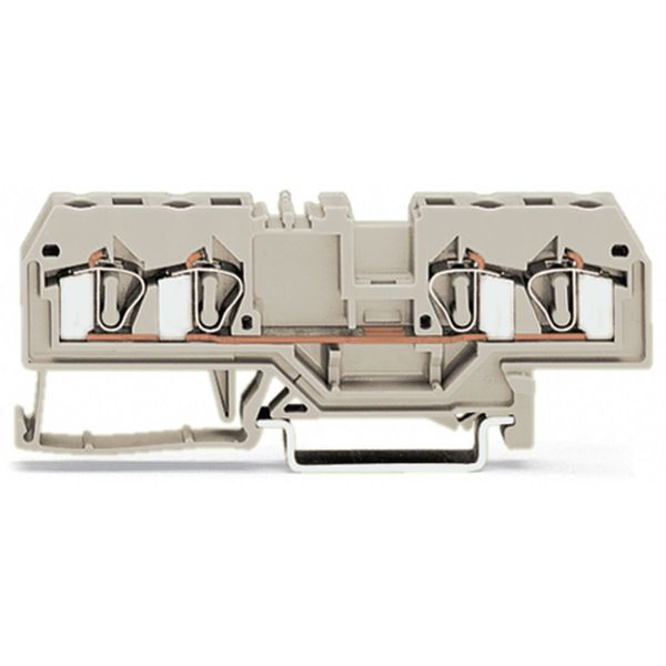 4-conductor through terminal block 4 mm² suitable for Ex e II applicat image 1