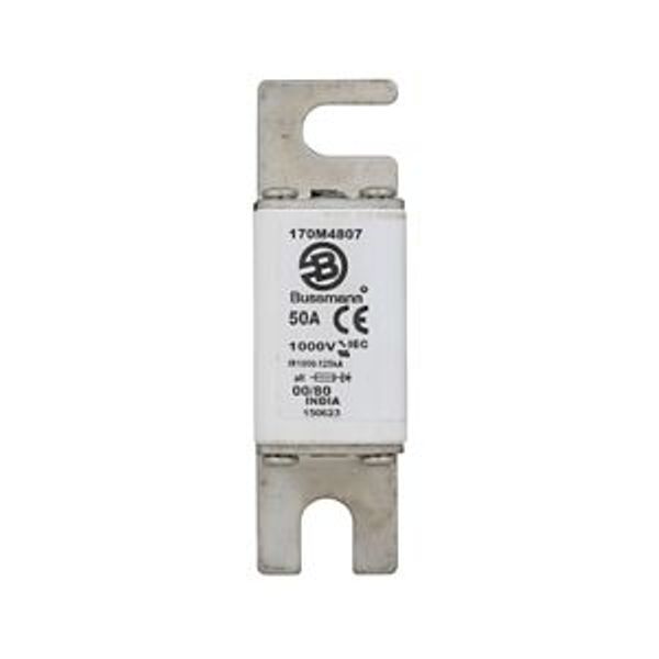 Fuse-link, high speed, 50 A, AC 1000 V, size 00, 30 x 47 x 98 mm, aR, DIN, IEC, single indicator image 5