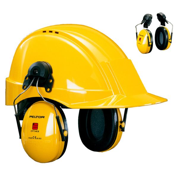 3M™ PELTOR™ Optime™ I Earmuffs, Yellow, Helmet Mounted, H510P3E-405-GU image 4