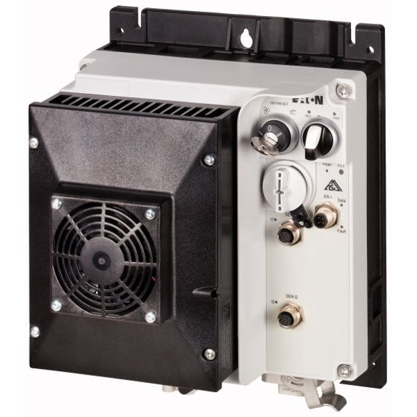 Speed controllers, 8.5 A, 4 kW, Sensor input 4, 400/480 V AC, AS-Interface®, S-7.4 for 31 modules, HAN Q4/2, with fan image 3