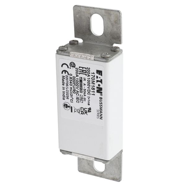 Fuse-link, high speed, 200 A, DC 1000 V, size 000, 24 x 36 x 115 mm, aR, IEC image 14