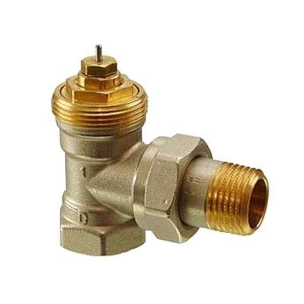 VEN215 - Angle radiator valve, NF, 2-pipe system, PN10, DN15, kvs 0.10...0.89 image 1