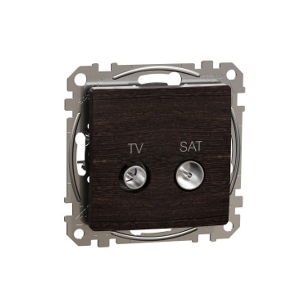 TV SAT ligzda caurejoša 7dB,wenge image 1