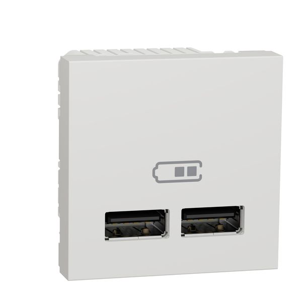 UNICA USB LADER 2X1A WIT RAL9010 image 2